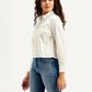 Women's Self Design Spread Collar Regular Fit Shirt - Side View
