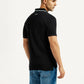 Men's Solid Black Polo T-Shirt - Back View