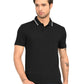 Men's Solid Black Polo T-Shirt - frount View