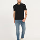 Men's Solid Black Polo T-Shirt - 6 View