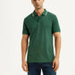 Men's Solid Dark Green Polo T-Shirt - Styleshot View