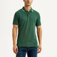 Men's Solid Dark Green Polo T-Shirt - Front View