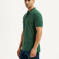 Men's Solid Dark Green Polo T-Shirt - Side View