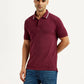 Men's Solid Maroon Polo T-Shirt - Styleshot View