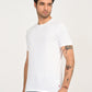 Men's Solid White Slim Fit T-Shirt - side View