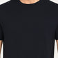Men's Solid Black Slim Fit T-Shirt - deatil View