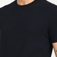 Men's Solid Black Slim Fit T-Shirt - deatil View