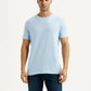 Men's Solid Light Blue Crew Neck T-Shirt - Front View