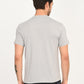 Men's Solid Light Grey Crew Neck T-shirt - back View