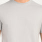 Men's Solid Light Grey Crew Neck T-shirt - deatil View