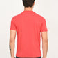 Men's Solid Coral Crew Neck T-Shirt - back View