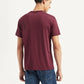 Men's Solid Slim Fit T-shirt - Back View