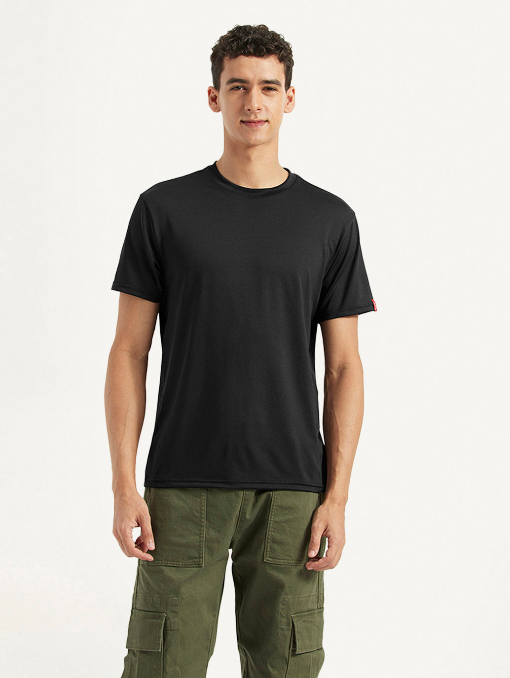 Men's Solid Slim Fit T-shirt - Front View
