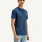 Men's Solid Round Neck T-Shirt - Side View