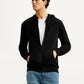 Men's Solid Black Hooded Sweatshirt - Styleshoot View