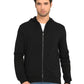 Men's Solid Black Hooded Sweatshirt - frount View