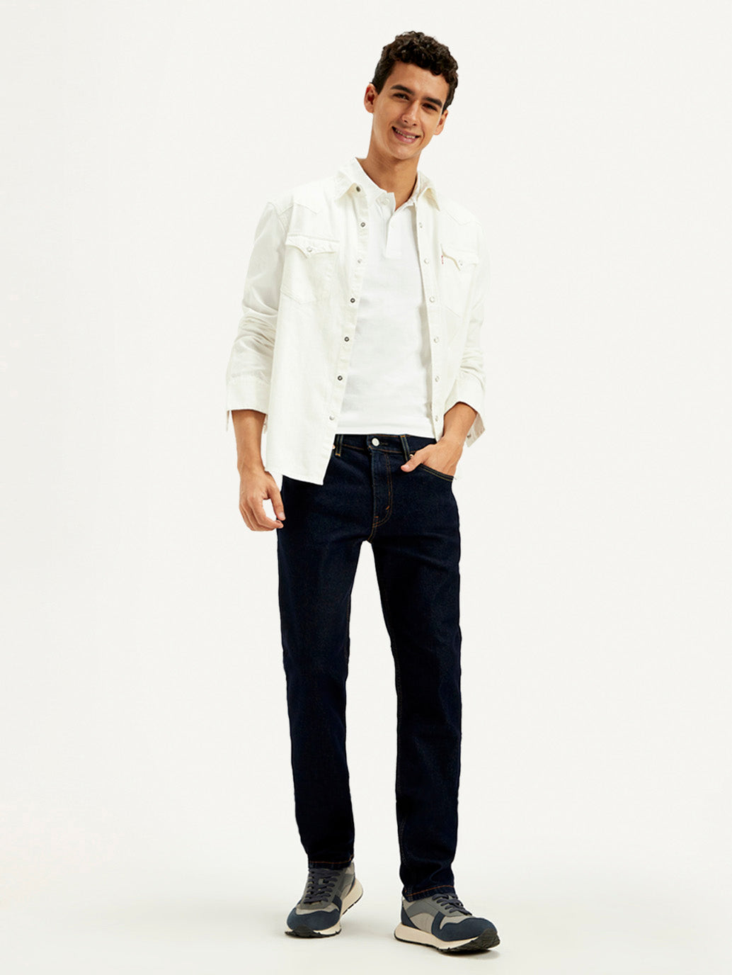 Men's 511 Black Slim Fit Mid Rise Jeans - Styleshot View