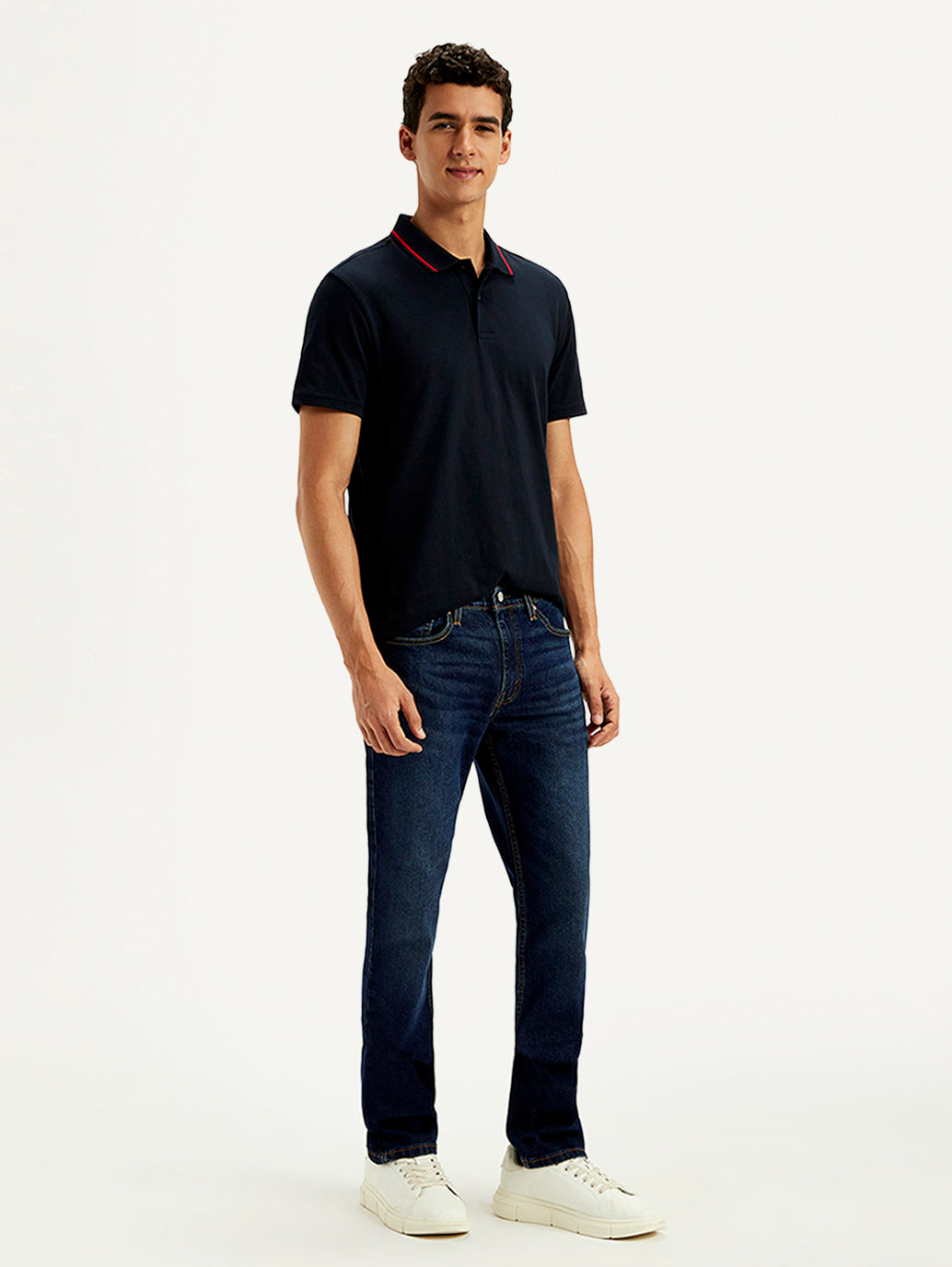 Men's 511 Blue Slim Fit Mid Rise Jeans - Side View