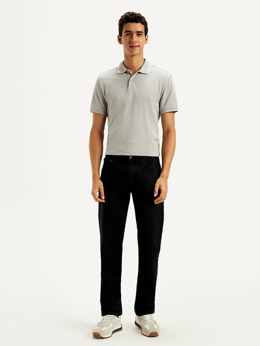 Men's 511 Black Slim Fit Mid Rise Jeans - Front View