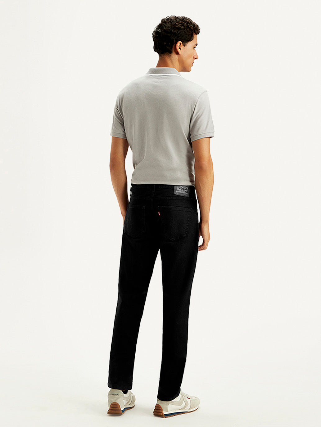 Men's 511 Black Slim Fit Mid Rise Jeans - Back View