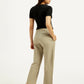 Women's 94 Mid Rise Khaki Baggy Fit Trousers - Back View