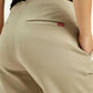 Women's 94 Mid Rise Khaki Baggy Fit Trousers - Detail View