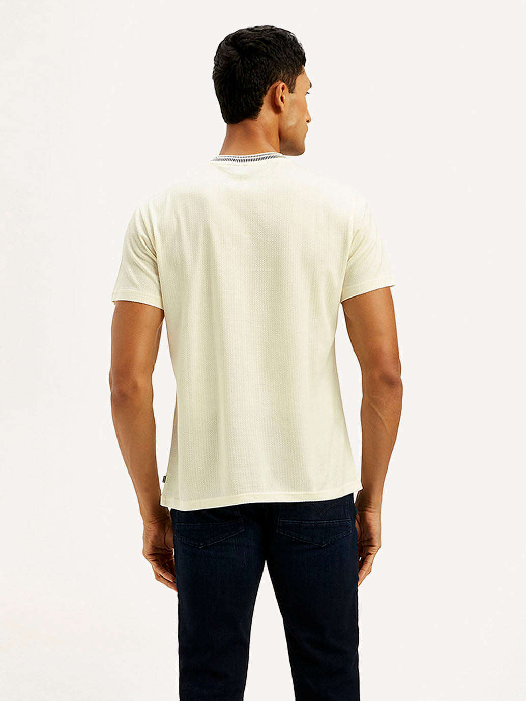 Men's Redloop Solid Slim Fit T-shirt - Back View