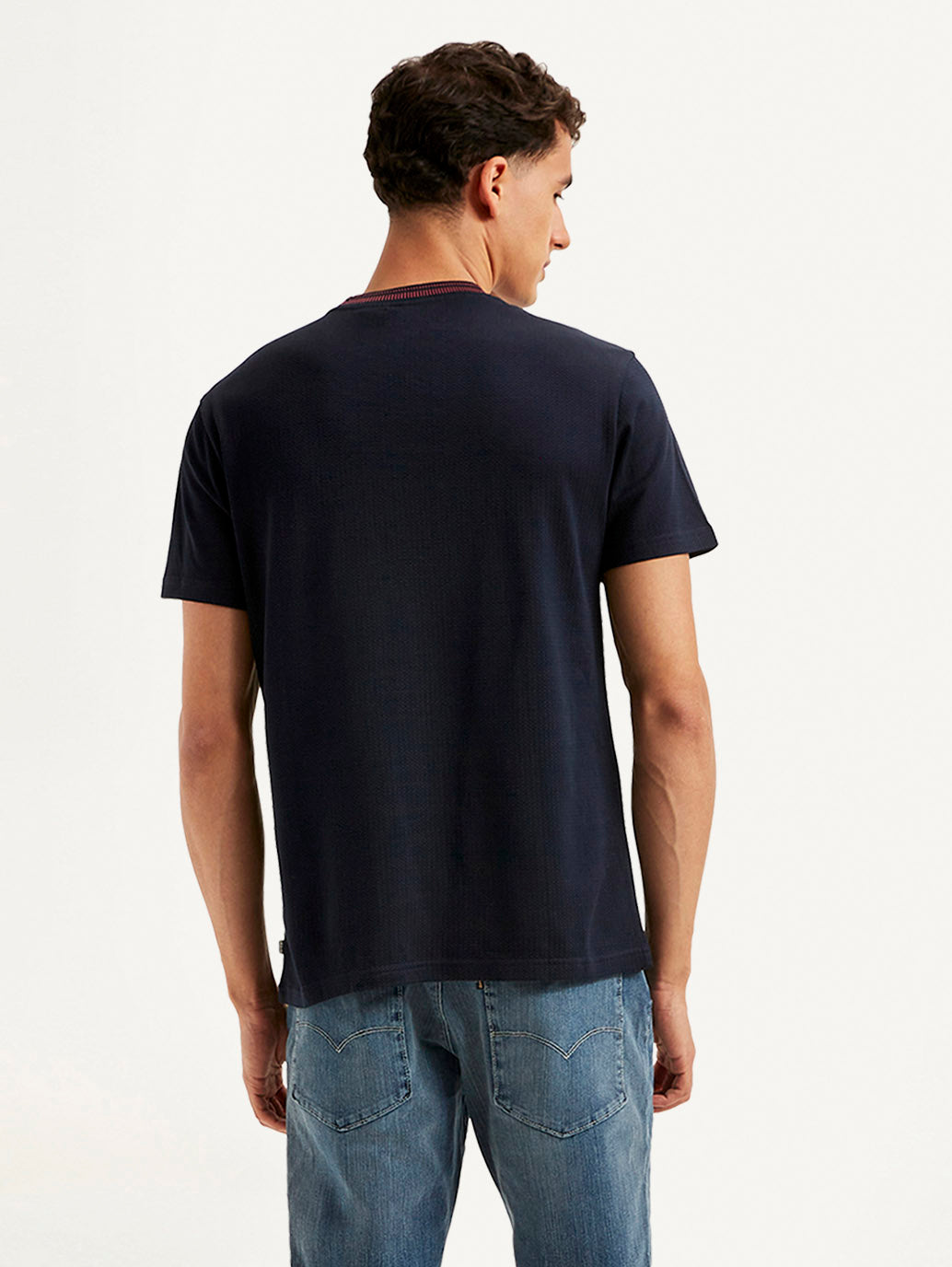 Men's Redloop Solid Slim Fit T-shirt - Back View