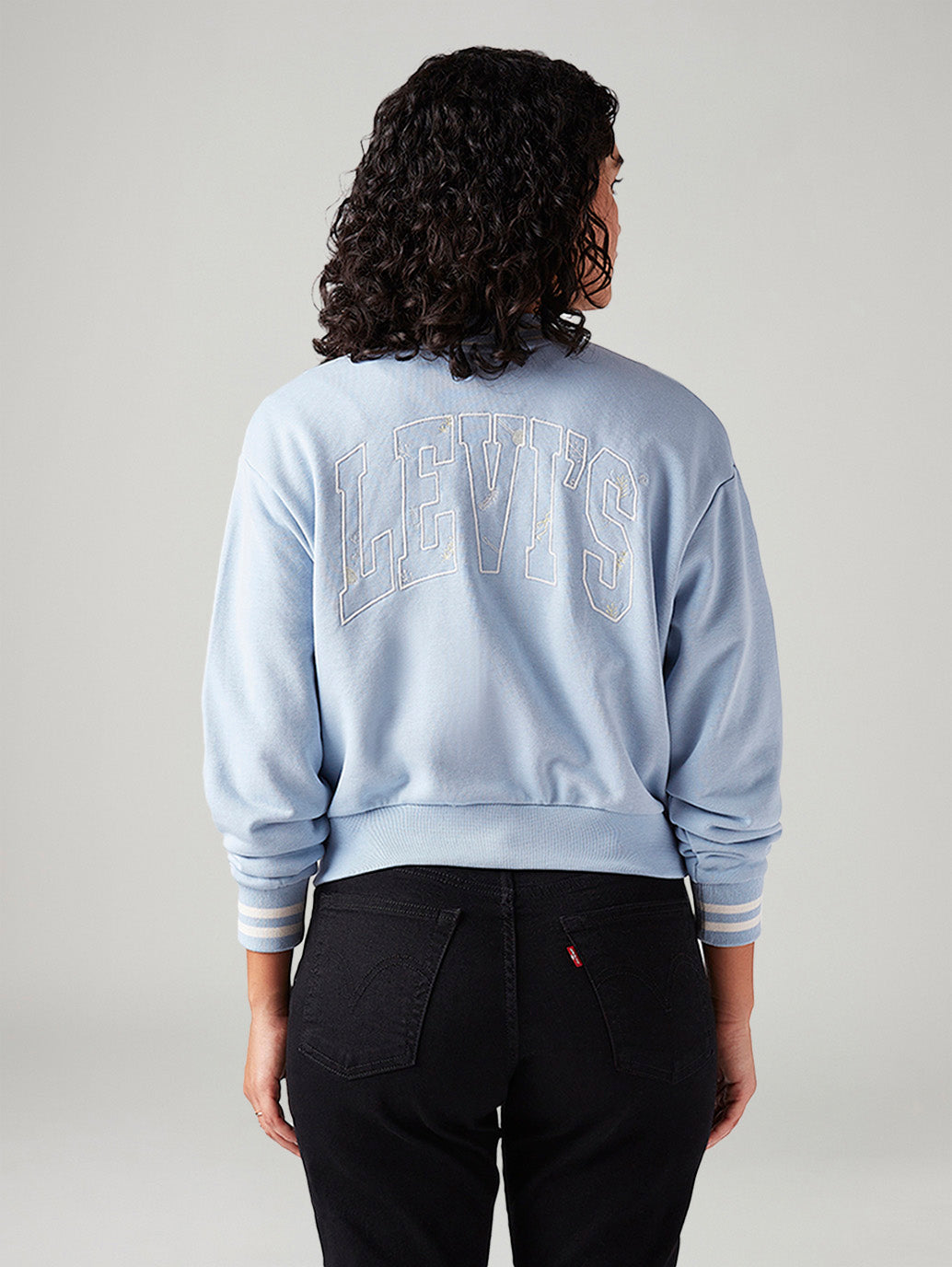 Women's Brand Logo Printed Regular Fit Sweatshirt - Back View