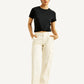 Women's 94 Cream Baggy Fit Mid Rise Jeans - Styleshot View