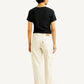 Women's 94 Cream Baggy Fit Mid Rise Jeans - Back View