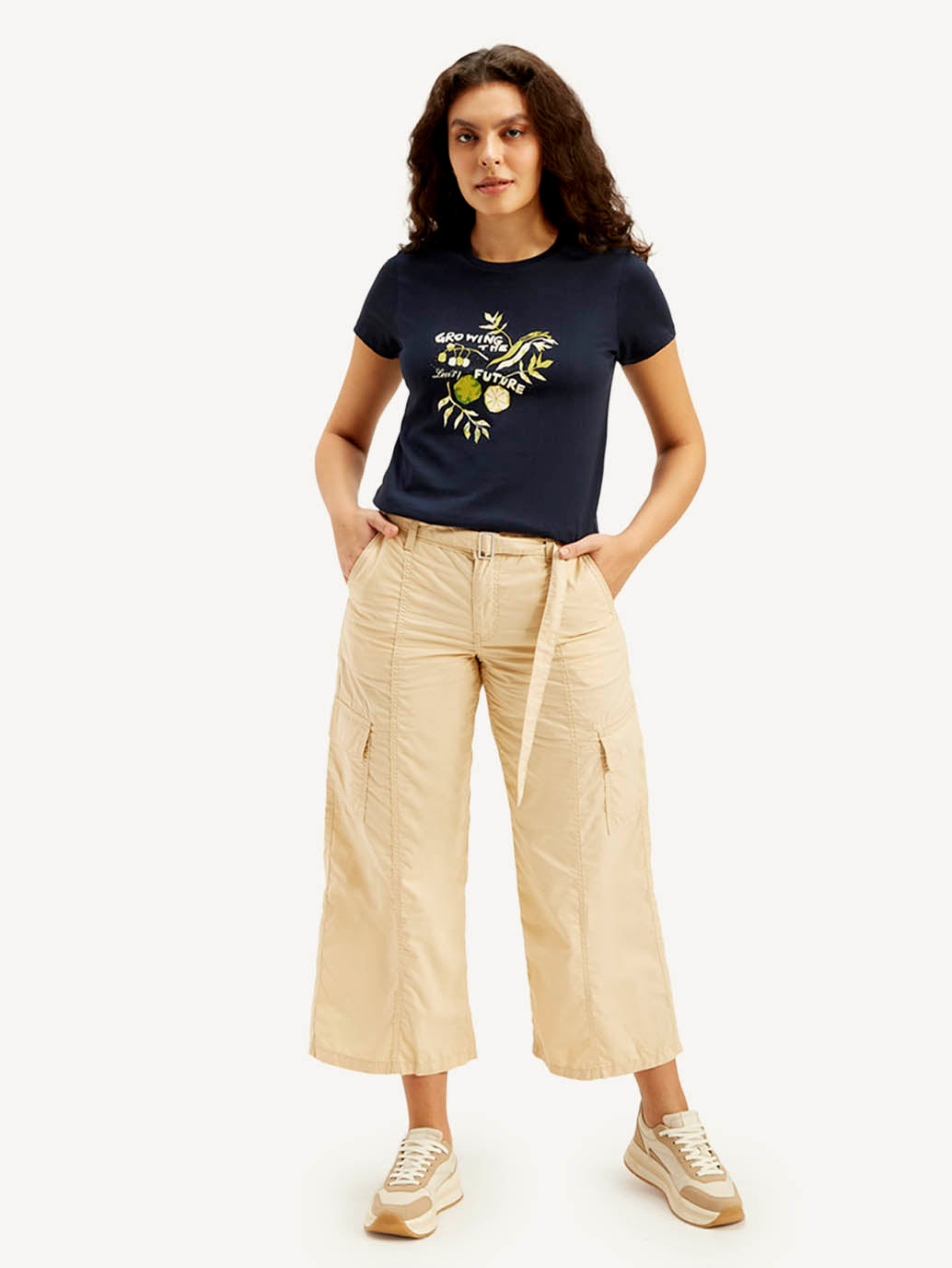 Women's Mid Rise Wideleg Trousers - Front View