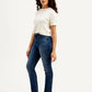 Women's Redloop Dark Blue Loose Fit High Rise Jeans - Side View