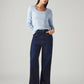 Women's Dark Blue Loose Fit High Rise Redloop Jeans - Styleshot View