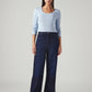 Women's Dark Blue Loose Fit High Rise Redloop Jeans - Front View