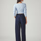 Women's Dark Blue Loose Fit High Rise Redloop Jeans - Back View