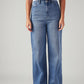 Women's Light Blue Loose Fit High Rise Redloop Jeans - Front View