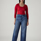 Women's Dark Indigo Loose Fit High Rise Redloop Jeans - 20 View