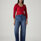 Women's Dark Indigo Loose Fit High Rise Redloop Jeans - 20 View