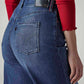 Women's Dark Indigo Loose Fit High Rise Redloop Jeans - 20 View