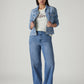 Women's Light Blue Loose Fit High Rise Redloop Jeans - Logo View