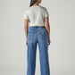 Women's Light Blue Loose Fit High Rise Redloop Jeans - Back View