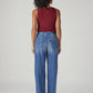 Women's Blue Loose Fit High Rise Redloop Jeans - Back View