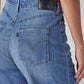Women's Blue Loose Fit High Rise Redloop Jeans - 20 View