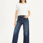 Women's Blue Mile High Wide Leg Fit High Rise Jeans - Front View