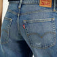 Women's Blue Baggy Dad Fit Mid Rise Jeans - Detail View