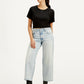 Women's Light Blue Baggy Dad Fit Mid Rise Jeans - Styleshot View