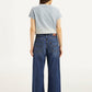 Women's Blue XL Straight Fit Mid Rise Jeans - Back View
