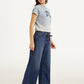 Women's Blue XL Straight Fit Mid Rise Jeans - Side View