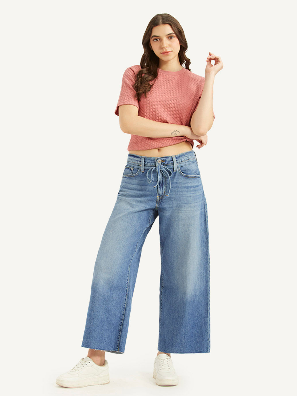 Women's Blue XL Straight Fit Mid Rise Jeans - Styleshot View